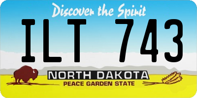 ND license plate ILT743
