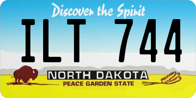 ND license plate ILT744