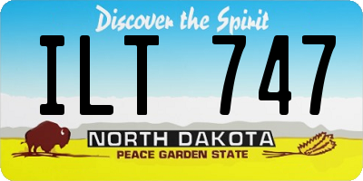 ND license plate ILT747