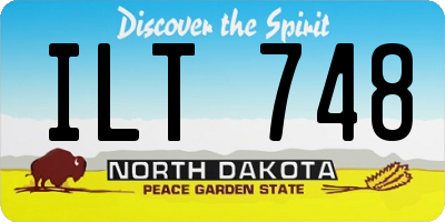 ND license plate ILT748