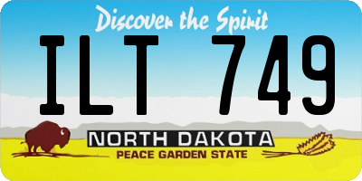 ND license plate ILT749