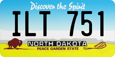ND license plate ILT751