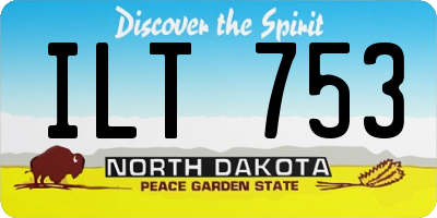 ND license plate ILT753