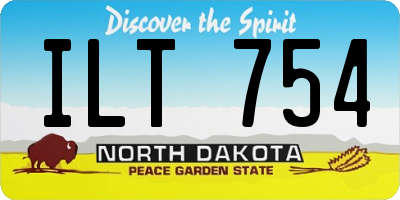 ND license plate ILT754