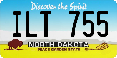 ND license plate ILT755