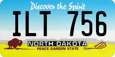 ND license plate ILT756