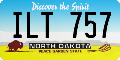 ND license plate ILT757