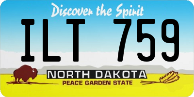 ND license plate ILT759