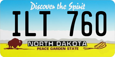 ND license plate ILT760
