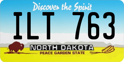ND license plate ILT763