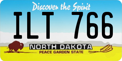 ND license plate ILT766