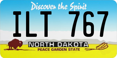 ND license plate ILT767