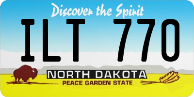 ND license plate ILT770