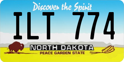 ND license plate ILT774