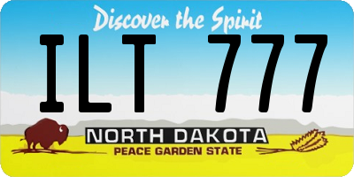 ND license plate ILT777
