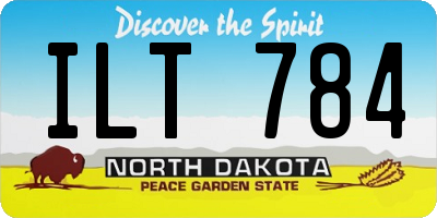 ND license plate ILT784