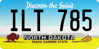 ND license plate ILT785
