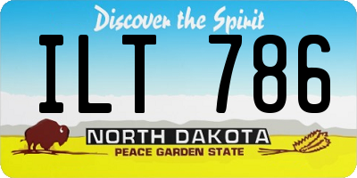 ND license plate ILT786