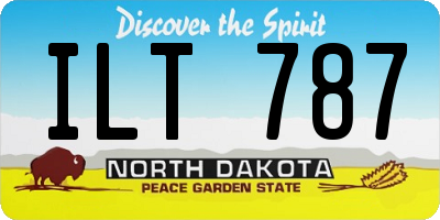 ND license plate ILT787