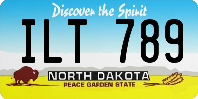 ND license plate ILT789
