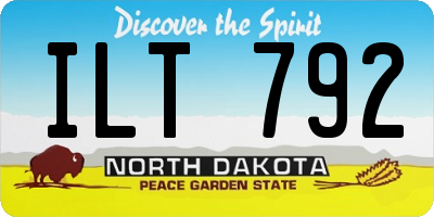 ND license plate ILT792