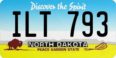 ND license plate ILT793