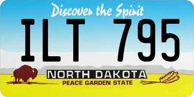 ND license plate ILT795