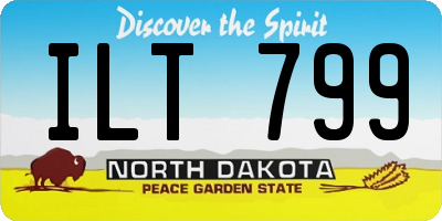 ND license plate ILT799