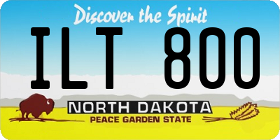ND license plate ILT800