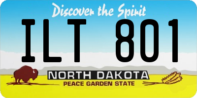ND license plate ILT801