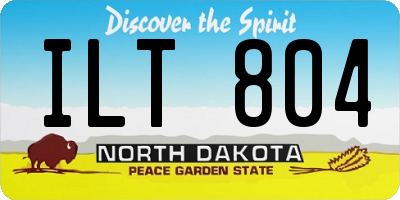 ND license plate ILT804