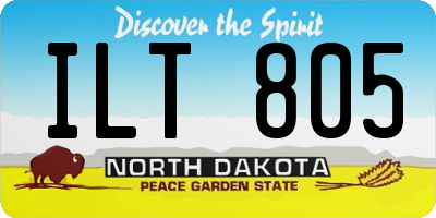 ND license plate ILT805