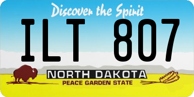 ND license plate ILT807