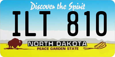 ND license plate ILT810