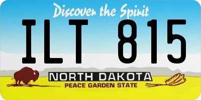 ND license plate ILT815