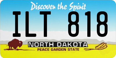 ND license plate ILT818