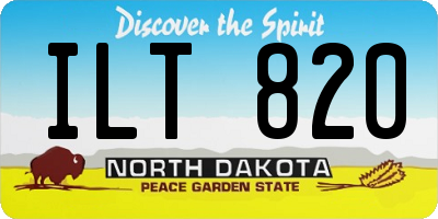ND license plate ILT820