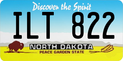 ND license plate ILT822