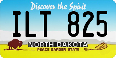ND license plate ILT825