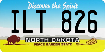 ND license plate ILT826