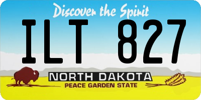 ND license plate ILT827