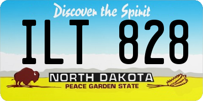 ND license plate ILT828