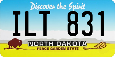 ND license plate ILT831