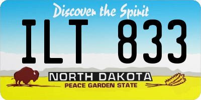 ND license plate ILT833