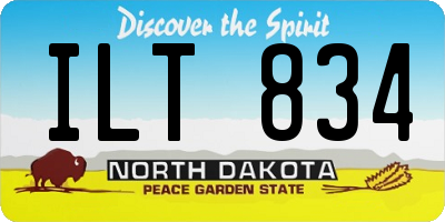 ND license plate ILT834