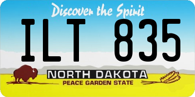 ND license plate ILT835