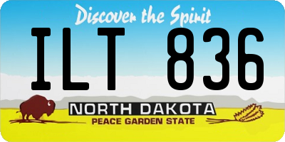 ND license plate ILT836