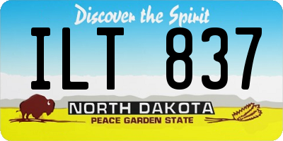 ND license plate ILT837