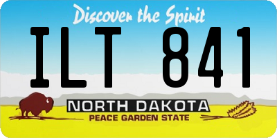 ND license plate ILT841