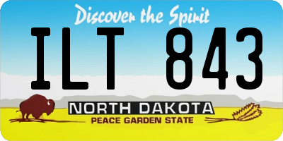 ND license plate ILT843